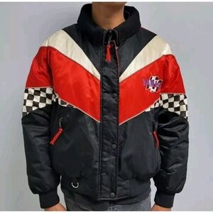 Vintage Yamaha Womens Zip Up Racing Jacket Ladies‎ Size Large Metal Snap Buttons